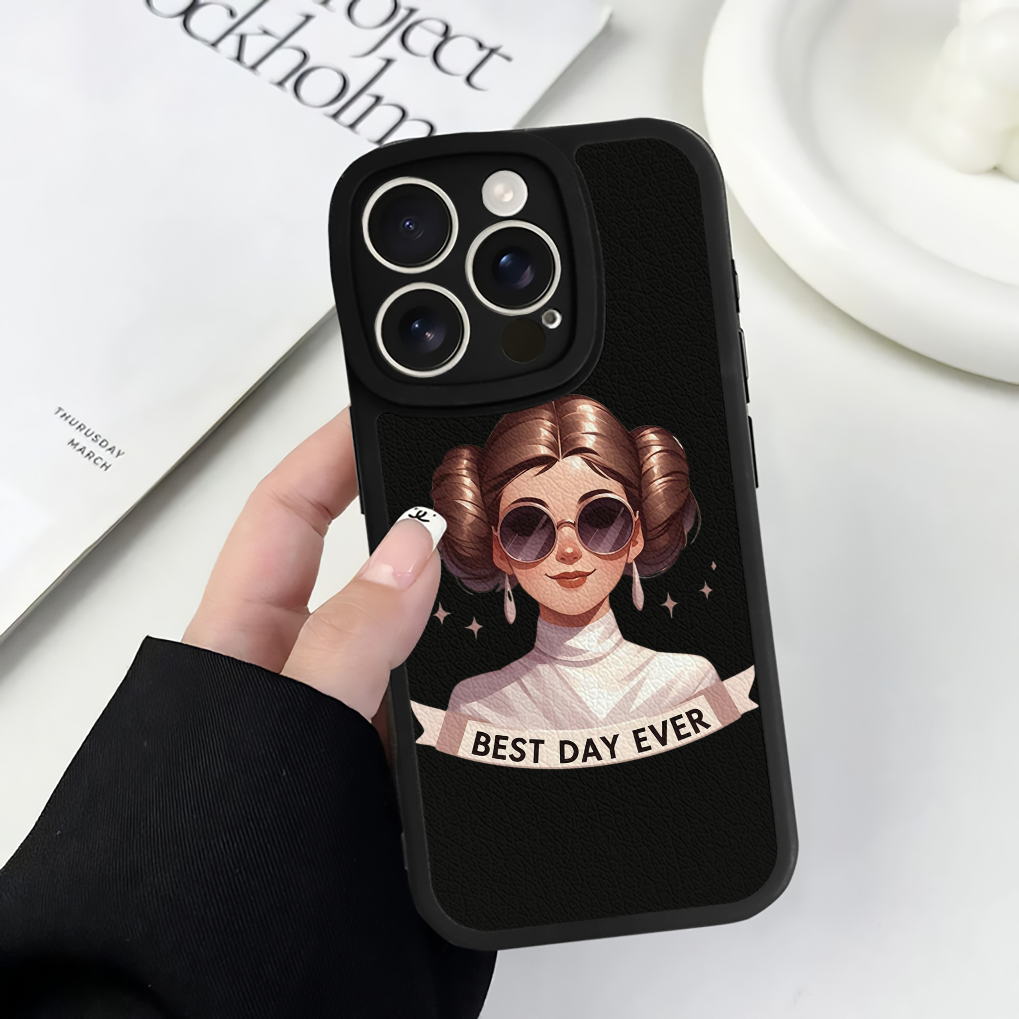 （画像用） スター・ウォーズ Star Wars 【iPhone 16シリーズ対応】シリコンスマホケース（レザー調） 材質：シリコン